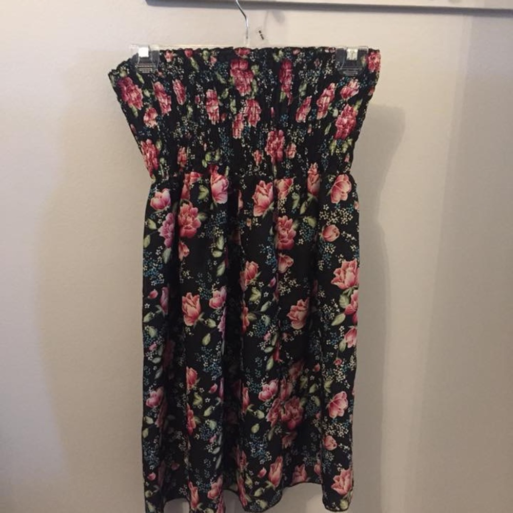 Strapless reversible dress